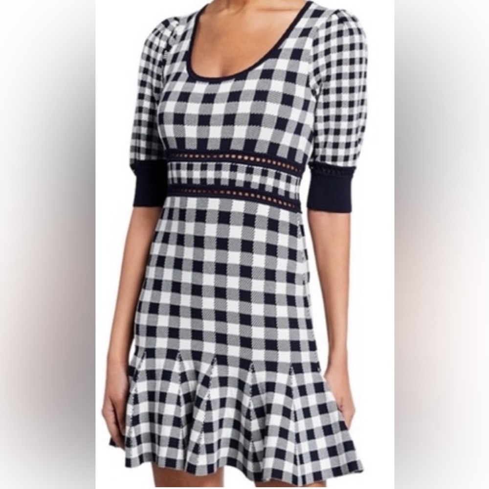 Jonathan Simkahi navy gingham dress